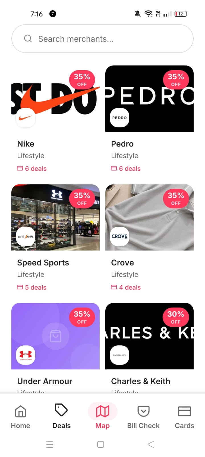 Shopping and lifestyle merchant offers