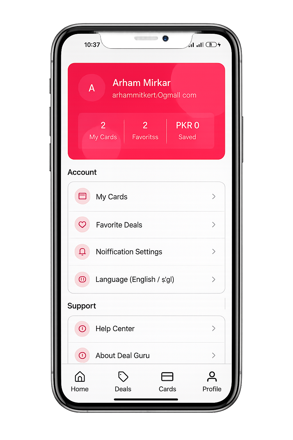Card Wise card details screen showing specific card benefits and offers
